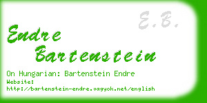endre bartenstein business card